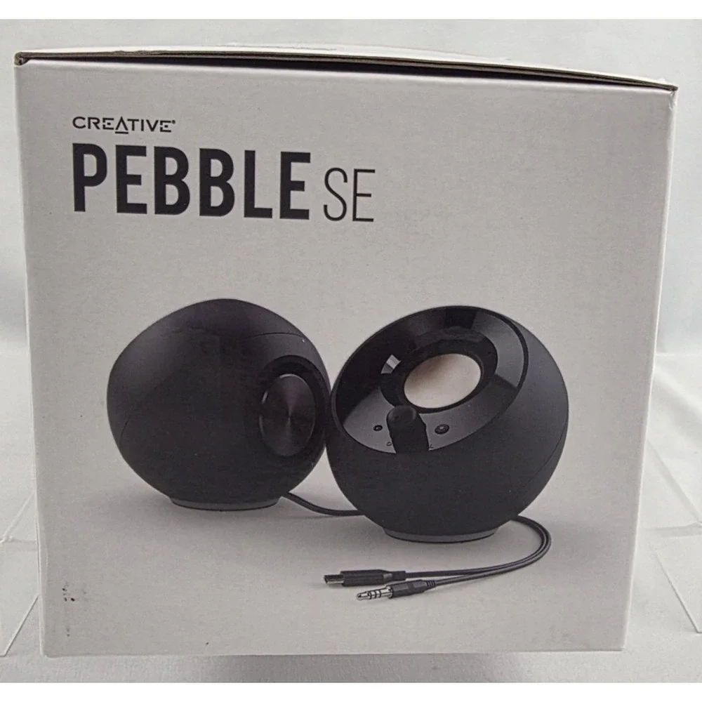 Creative Pebble SE Minimalist 2.0 RGB Computer Speakers USB-C 45° Drivers Black